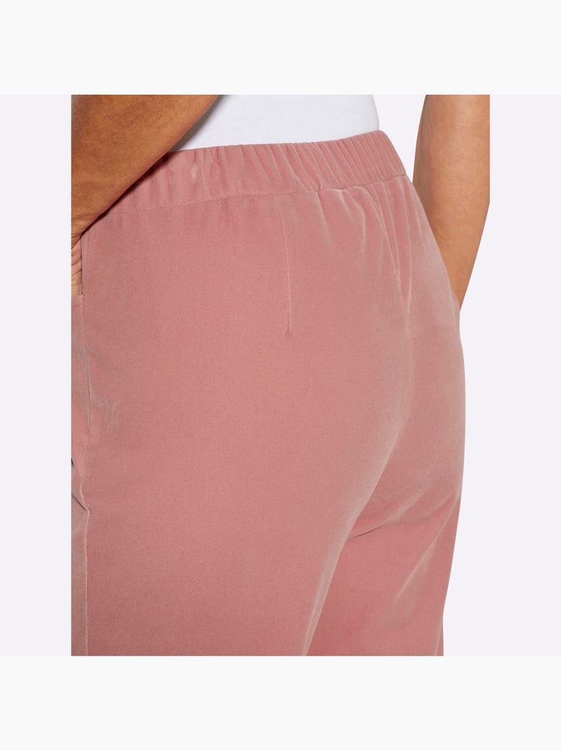 Pantalon En Velours Qualité Velours Douce - Taille Standard - Moda Vilona Bois de rose - Kiabi