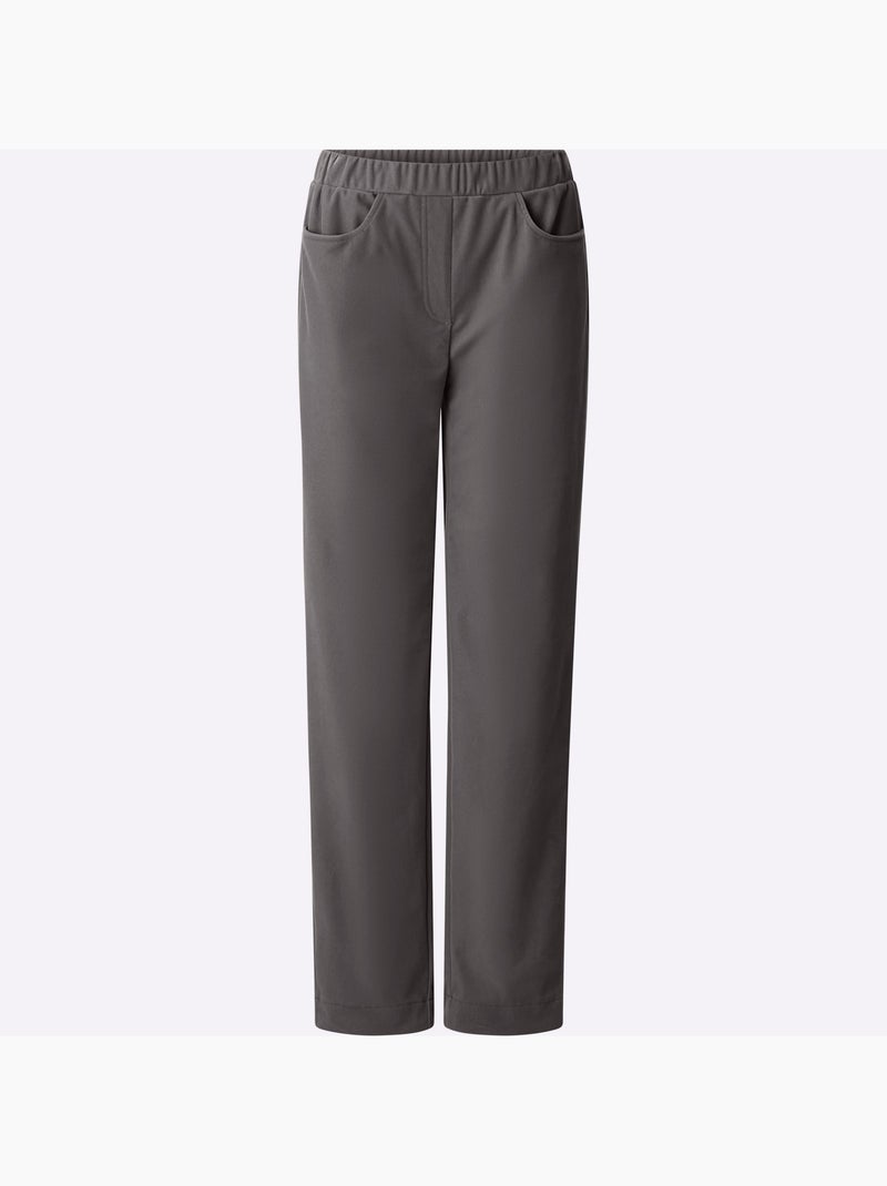 Pantalon En Velours Qualité Velours Douce - Taille Standard - Moda Vilona gris anthracite - Kiabi