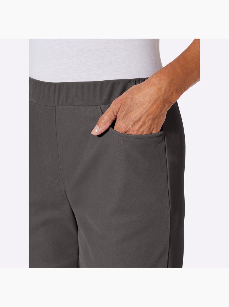 Pantalon En Velours Qualité Velours Douce - Taille Standard - Moda Vilona gris anthracite - Kiabi