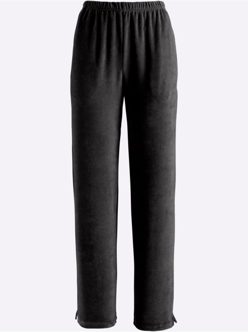 Pantalon en velours ras avec ceinture élastique et poches - Taille courte - Witt - Kiabi
