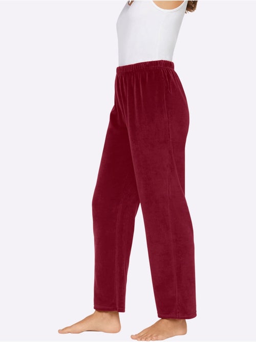 Pantalon en velours ras avec ceinture élastique et poches - Taille courte - Witt - Kiabi