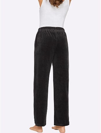 Pantalon en velours ras à ceinture élastique et poches - Taille standard - Witt