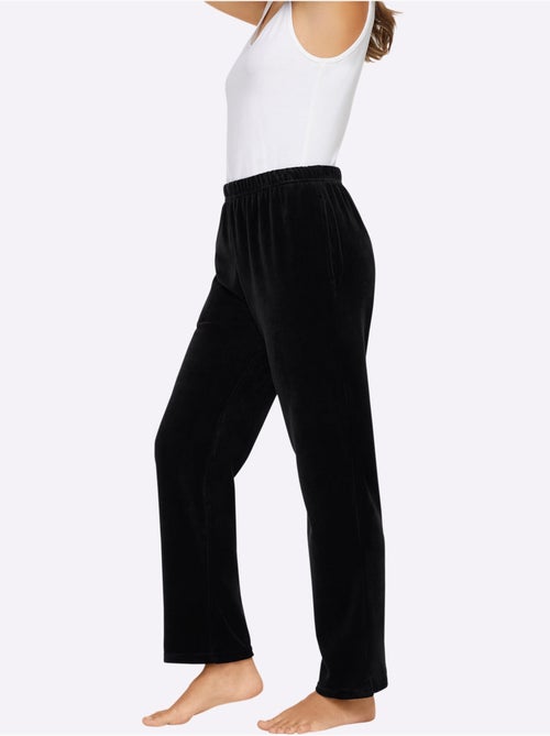 Pantalon en velours ras avec ceinture élastique et poches - Taille standard - Witt - Kiabi