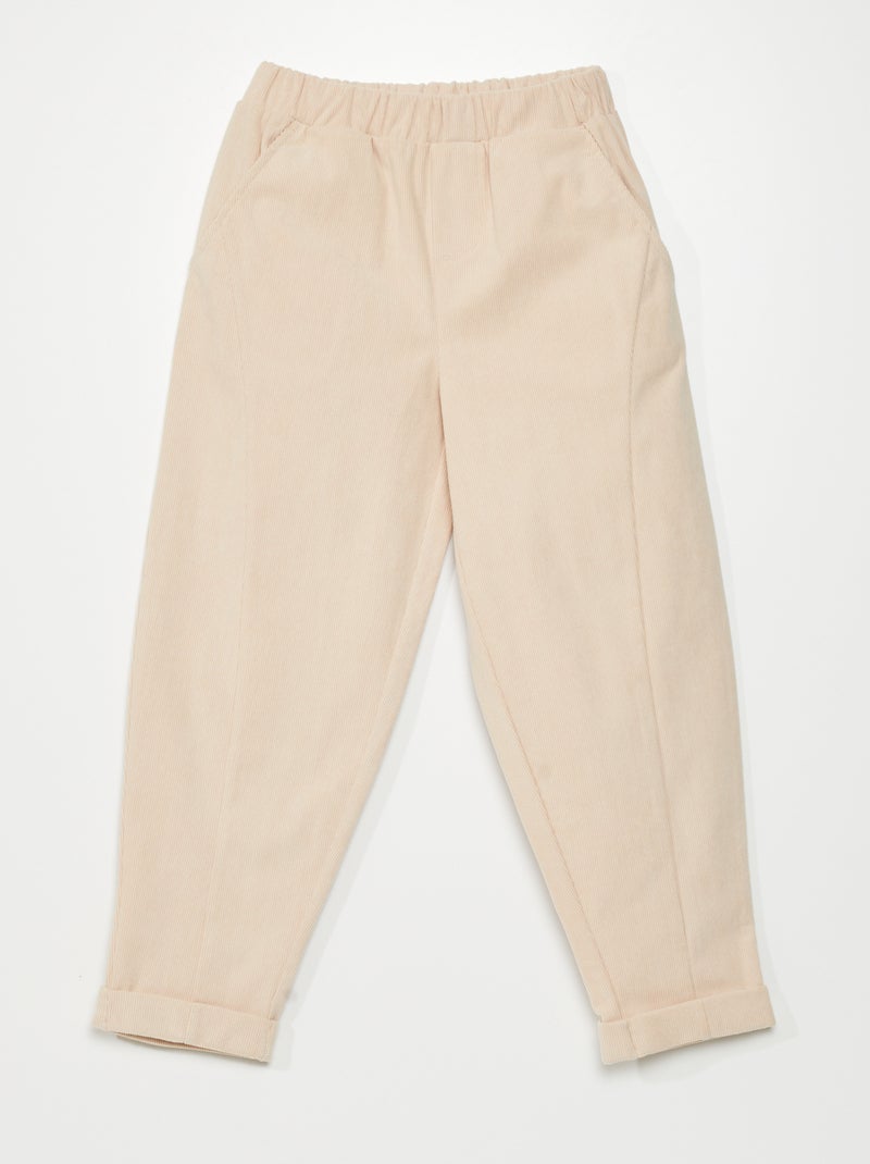 Pantalon en velours Rose - Kiabi