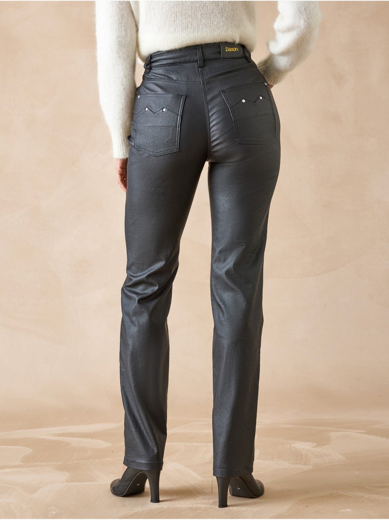 Pantalon enduit 5 poches - DAXON Noir Noir - Kiabi