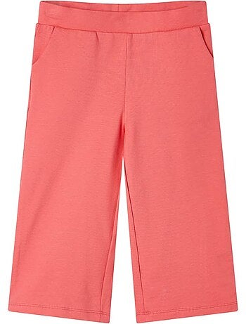 Pantalon enfant coupe droite ample en coton élasthanne à taille élastique - vidaxl