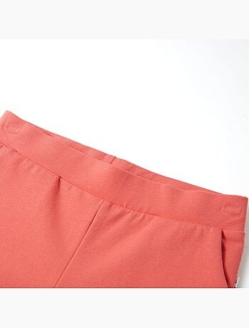 Pantalon enfant coupe droite ample en coton élasthanne à taille élastique - vidaxl
