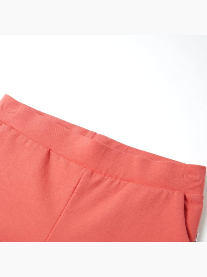 Pantalon enfant coupe droite ample en coton élasthanne à taille élastique - vidaxl Rose - Kiabi