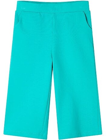 Pantalon enfant coupe droite ample en coton élasthanne à taille élastique - vidaxl