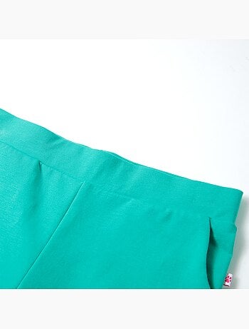 Pantalon enfant coupe droite ample en coton élasthanne à taille élastique - vidaxl