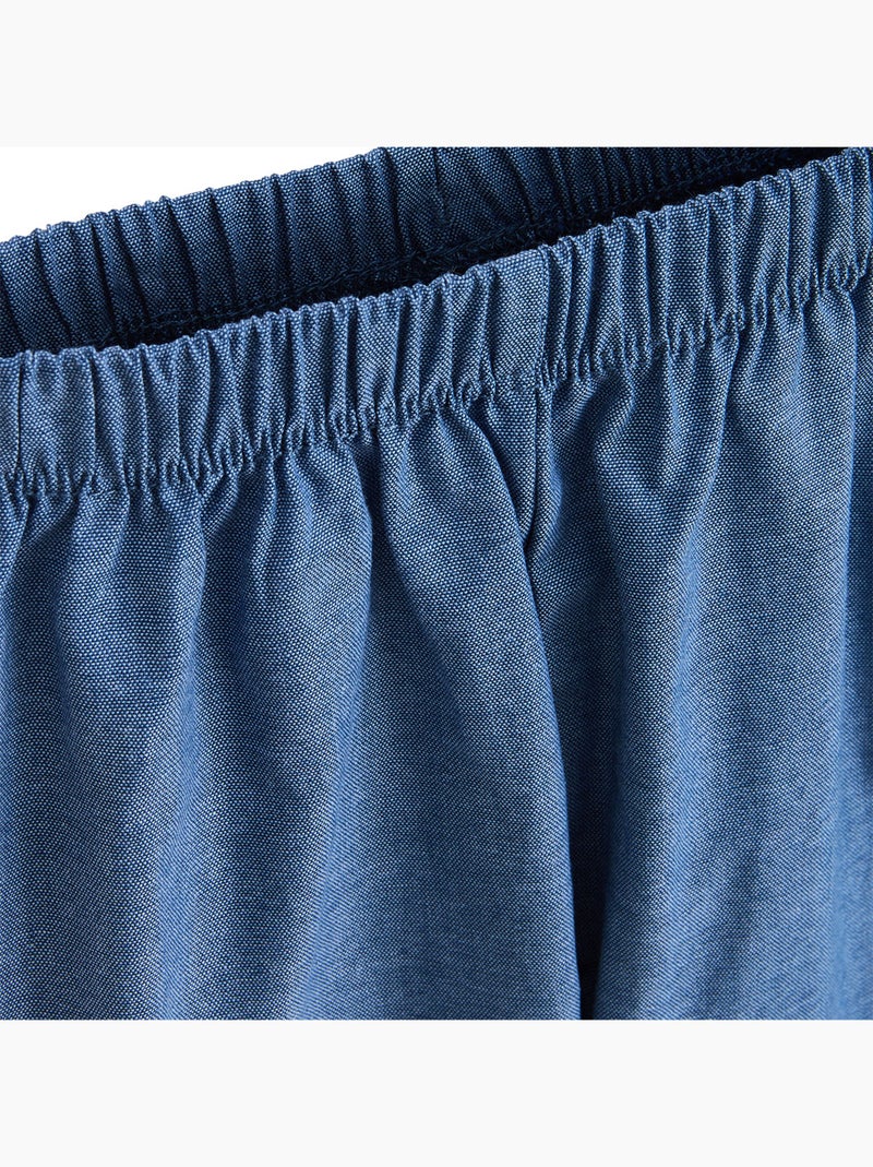 Pantalon enfant en chambray Camila Bleu - Kiabi