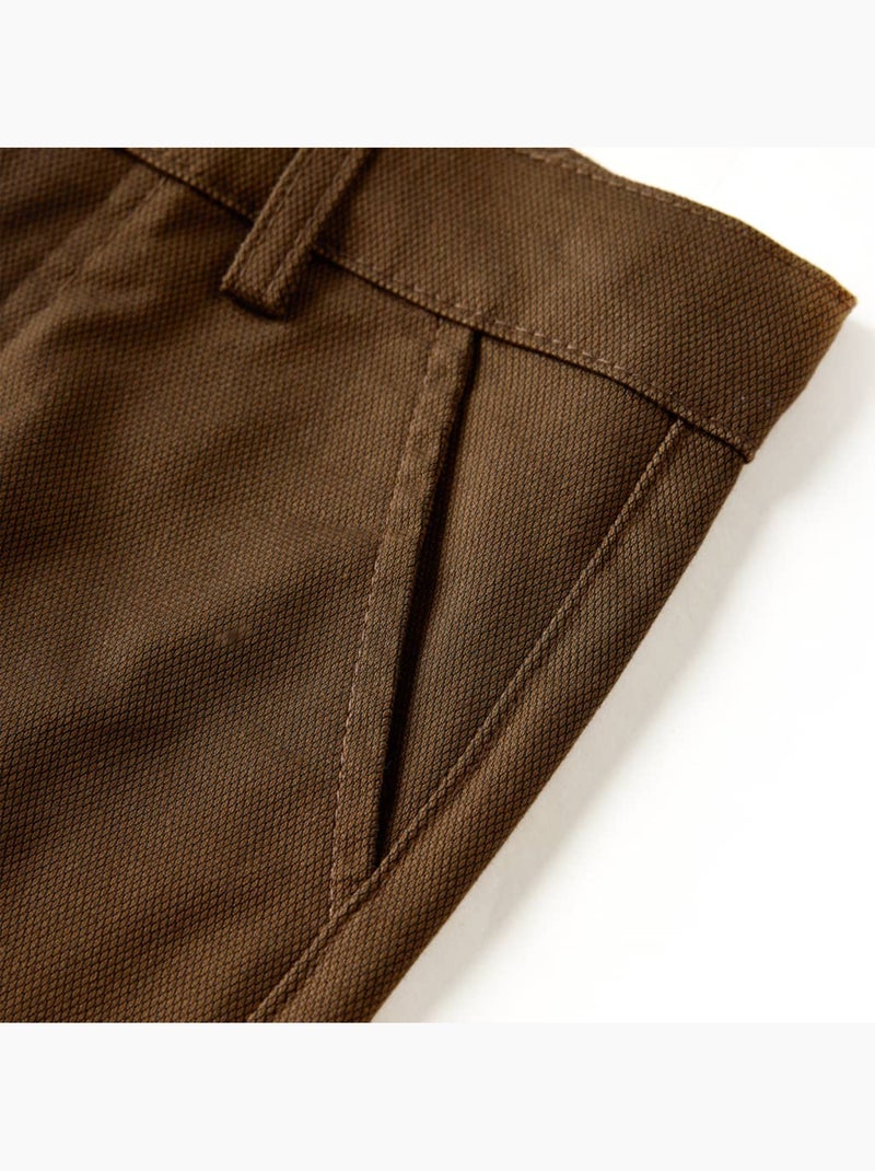 Pantalon enfant en coton à taille élastique - vidaxl Marron - Kiabi