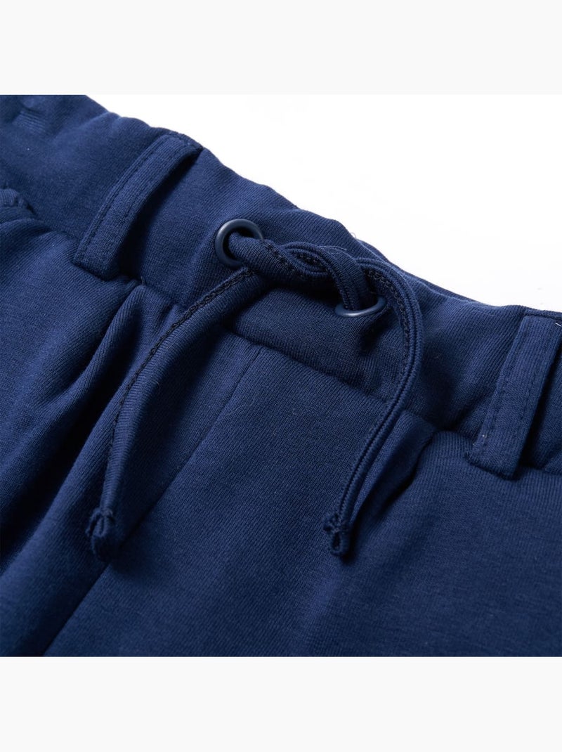 Pantalon enfant en coton à taille élastique et cordon - vidaxl Bleu - Kiabi