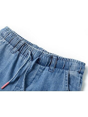 Pantalon enfant en coton taille élastique jambes larges - vidaxl