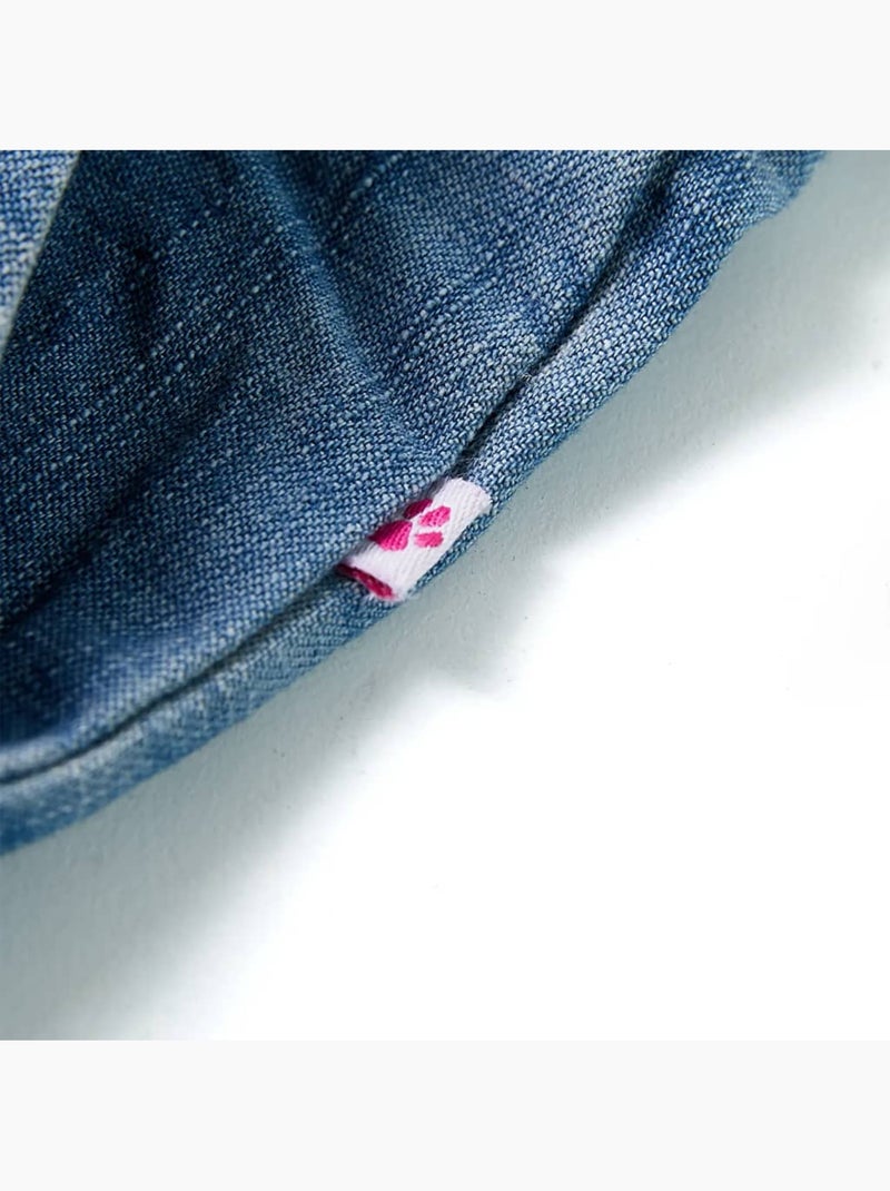 Pantalon enfant en coton taille élastique jambes larges - vidaxl Bleu denim - Kiabi