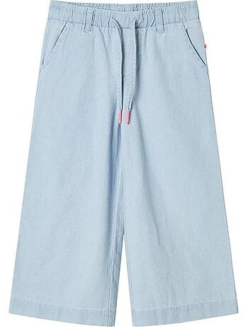 Pantalon enfant en coton taille élastique jambes larges - vidaxl