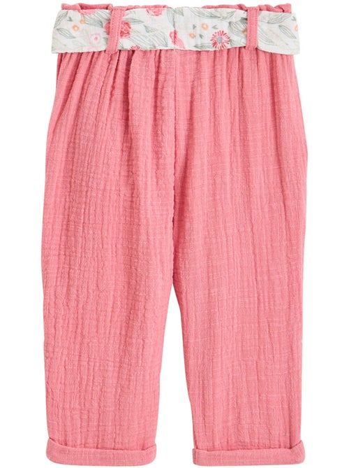 Pantalon enfant en gaze de coton Anaelle - Kiabi