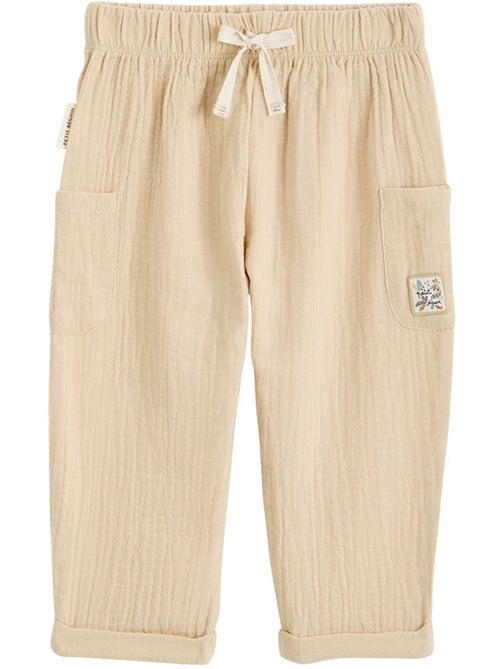 Pantalon enfant en gaze de coton Gabin - Kiabi