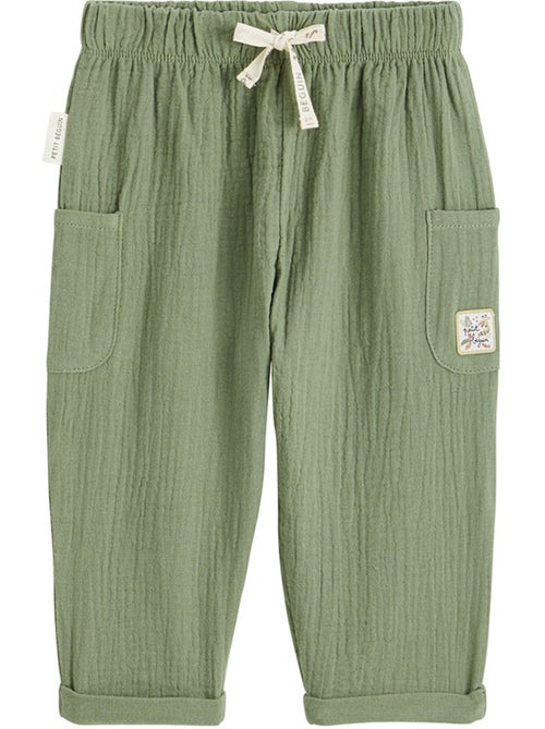 Pantalon enfant en gaze de coton Gabin - Kiabi