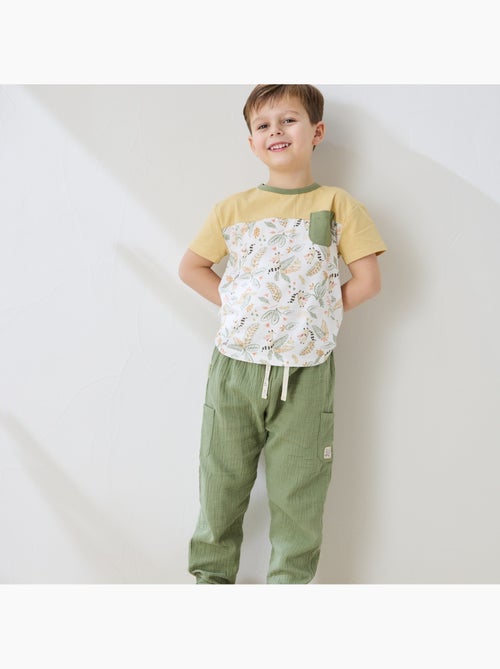 Pantalon enfant en gaze de coton Gabin - Kiabi