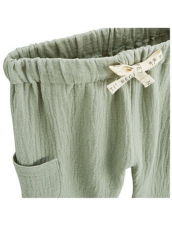 Pantalon enfant en gaze de coton Gao