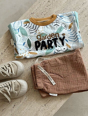 Pantalon enfant en gaze de coton Petit Envahisseur