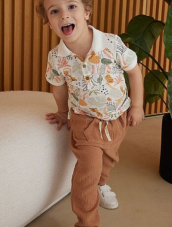 Pantalon enfant en gaze de coton Petit Envahisseur