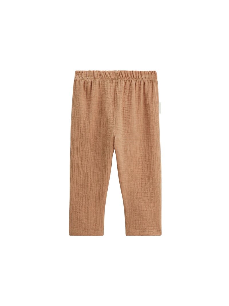 Pantalon enfant en gaze de coton Petit Envahisseur Marron - Kiabi