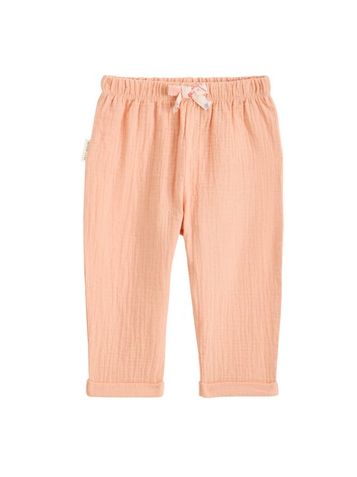 Pantalon enfant en gaze de coton Santa Giulia - Kiabi