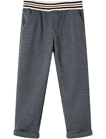 Pantalon enfant en mélange coton pied-de-poule - vidaxl