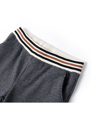 Pantalon enfant en mélange coton pied-de-poule - vidaxl