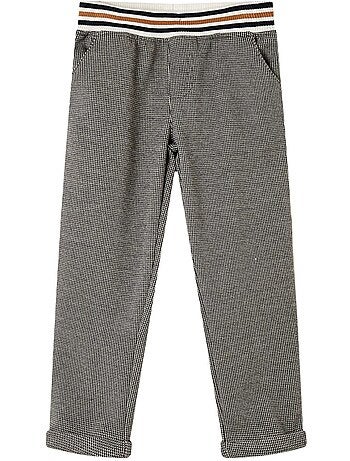 Pantalon enfant en mélange coton pied-de-poule - vidaxl