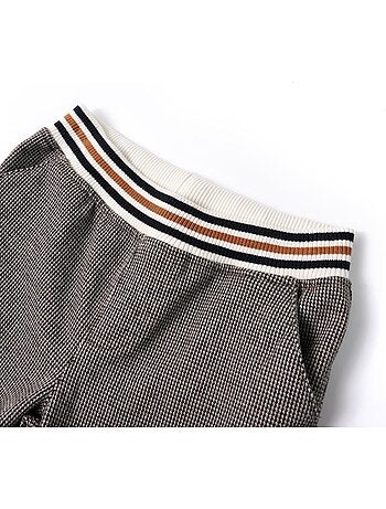Pantalon enfant en mélange coton pied-de-poule - vidaxl