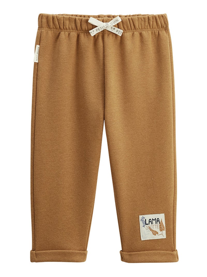 Pantalon enfant en molleton Lamascotte Camel - Kiabi