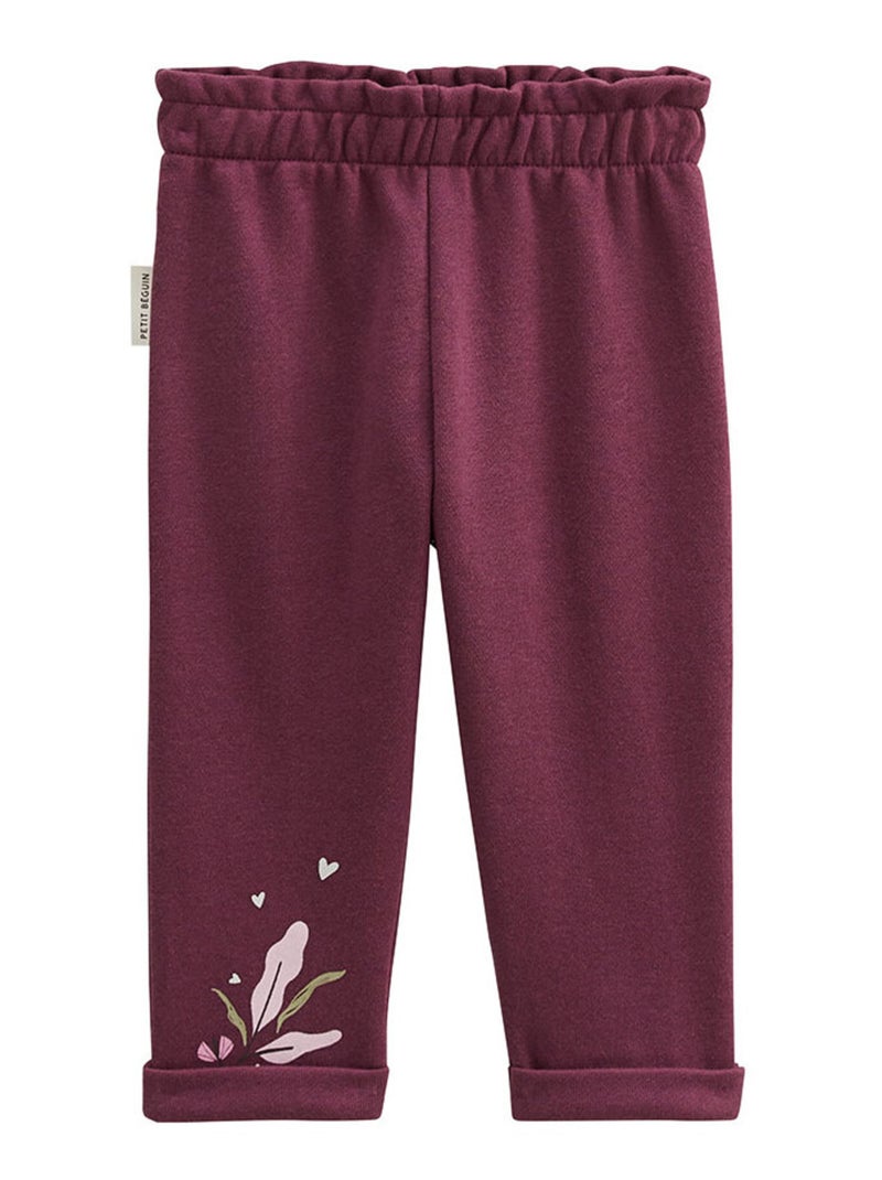 Pantalon enfant en molleton Mila Rose - Kiabi