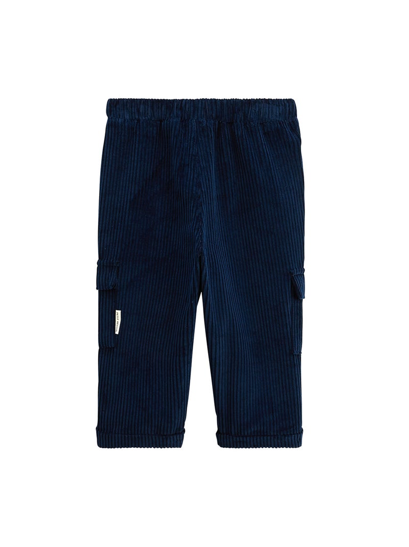 Pantalon enfant en velours côtelé Boavista Bleu - Kiabi