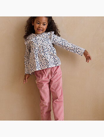 Pantalon enfant en velours côtelé Céleste