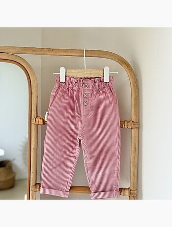 Pantalon enfant en velours côtelé Céleste