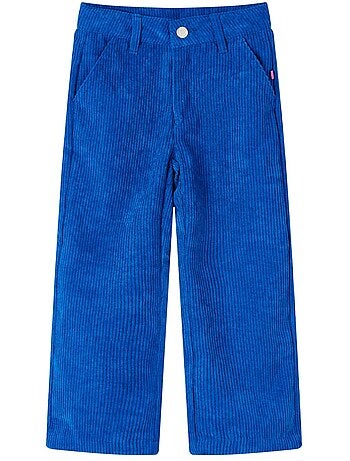 Pantalon enfant en velours côtelé large avec taille élastique - vidaxl