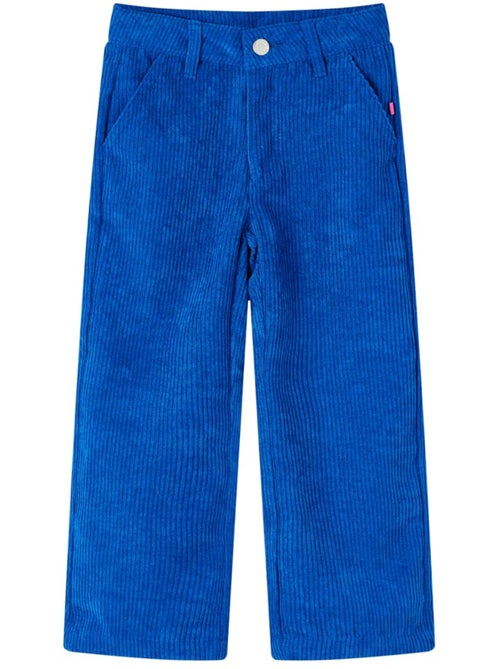 Pantalon enfant en velours côtelé large avec taille élastique - vidaxl - Kiabi