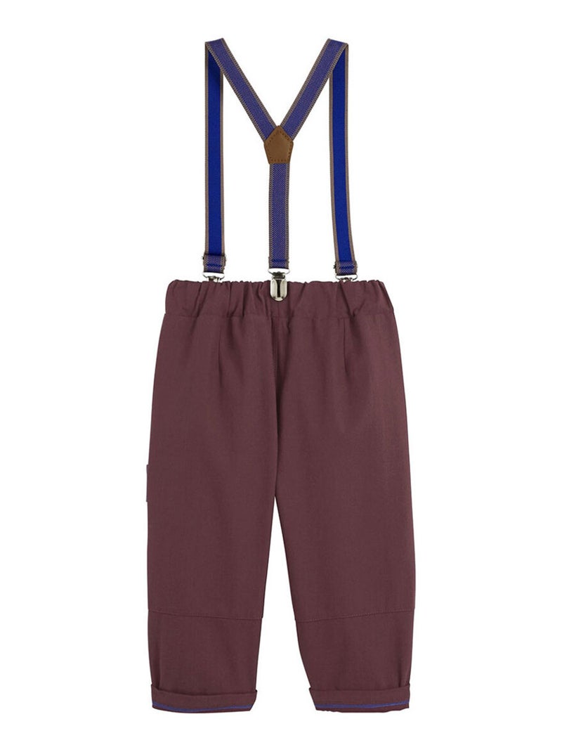 Pantalon enfant et bretelles Groovy Bordeaux - Kiabi