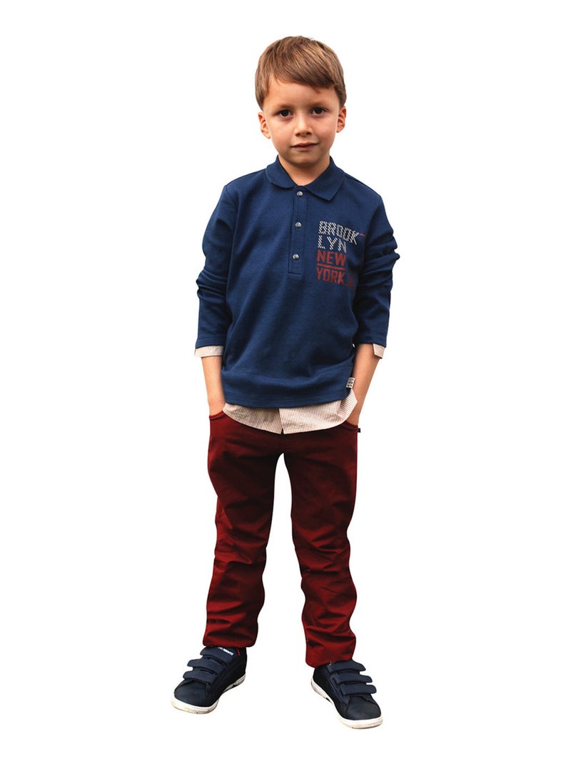 PANTALON ENFANT FEODOR Rouge - Kiabi