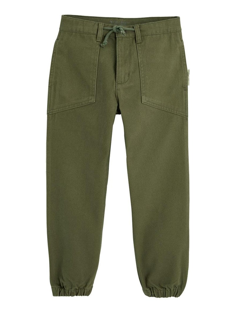 Bertrand, pantalon garçon à carreaux kaki