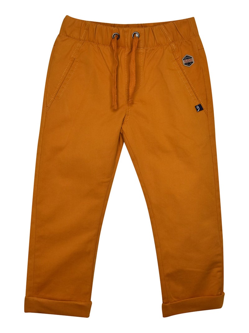 PANTALON ENFANT TWILL FENELON Jaune - Kiabi