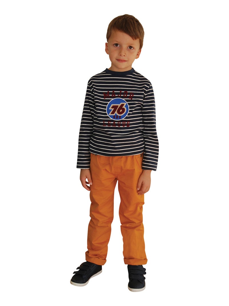 PANTALON ENFANT TWILL FENELON Jaune - Kiabi