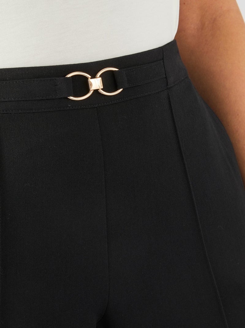 Pantalon enfilable à boucle fantaisie - Damart Noir - Kiabi