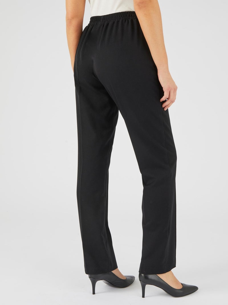 Pantalon enfilable à boucle fantaisie - Damart Noir - Kiabi