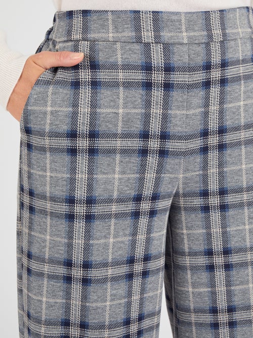 Pantalon enfilable à carreaux - Damart - Kiabi