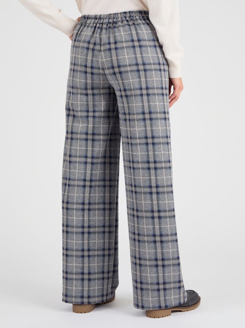 Pantalon enfilable à carreaux - Damart - Kiabi