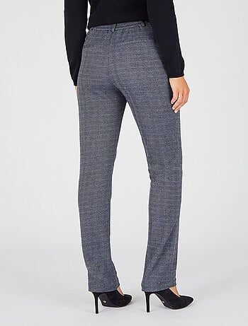 Pantalon enfilable en maille jacquard émerisée - Damart
